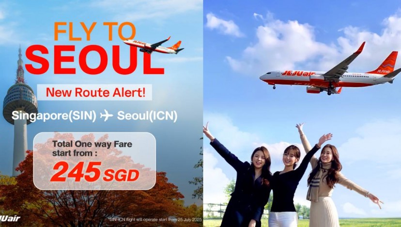 Jeju Air launches direct flights between Singapore and Seoul, with one-way tickets from $245
